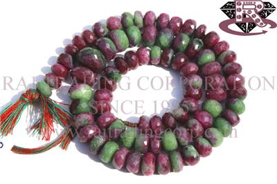 Ruby Zoisite Faceted Roundel (Quality AAA)