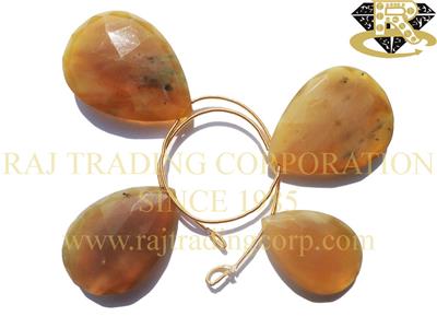 Yellow Opal Faceted Pear (Quality C)
