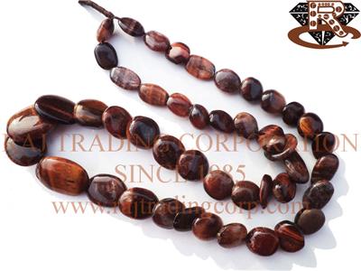 Red Tiger Eye Smooth Oval Disc (Quality B)