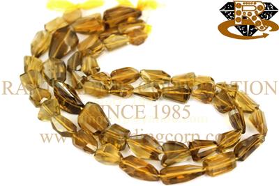 Beer Quartz Faceted Nuggets (Quality A)