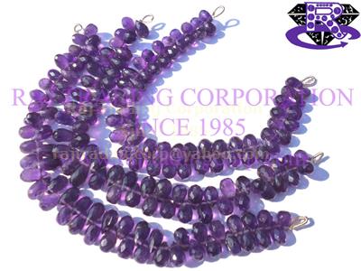 Amethyst (African) Faceted Drops (Quality A)