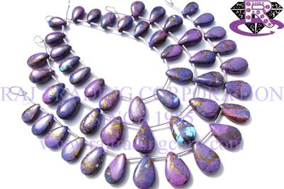 Purple Copper Turquoise Smooth Pear (Quality AAA)