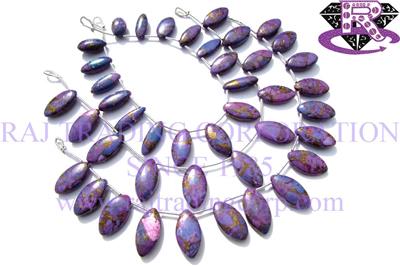 Purple Copper Turquoise Smooth Marquise (Quality AAA)