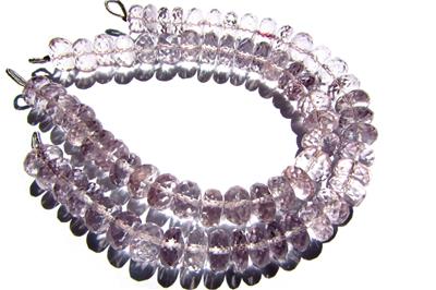 Pink Topaz Faceted Roundel (Quality A)